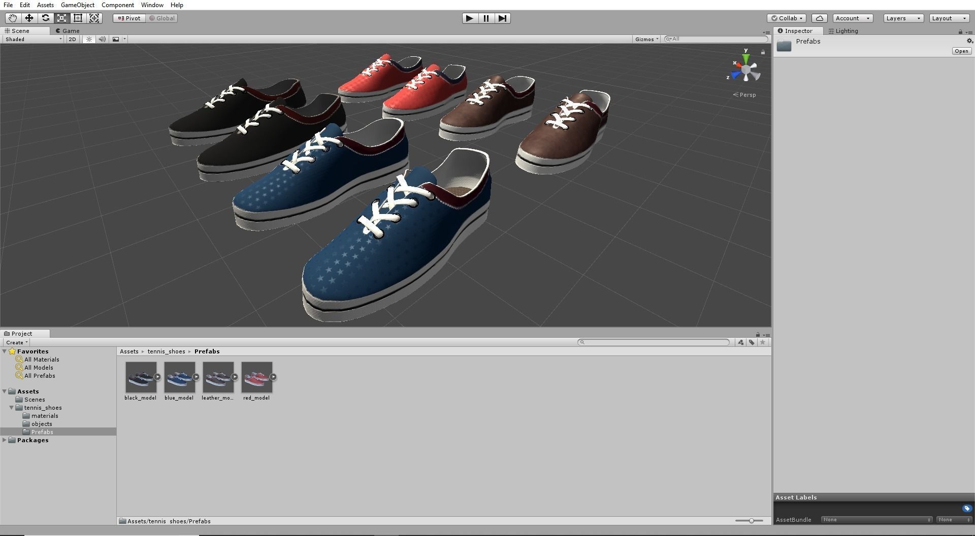 TENNIS SHOES PACK Low-poly 3D model_10