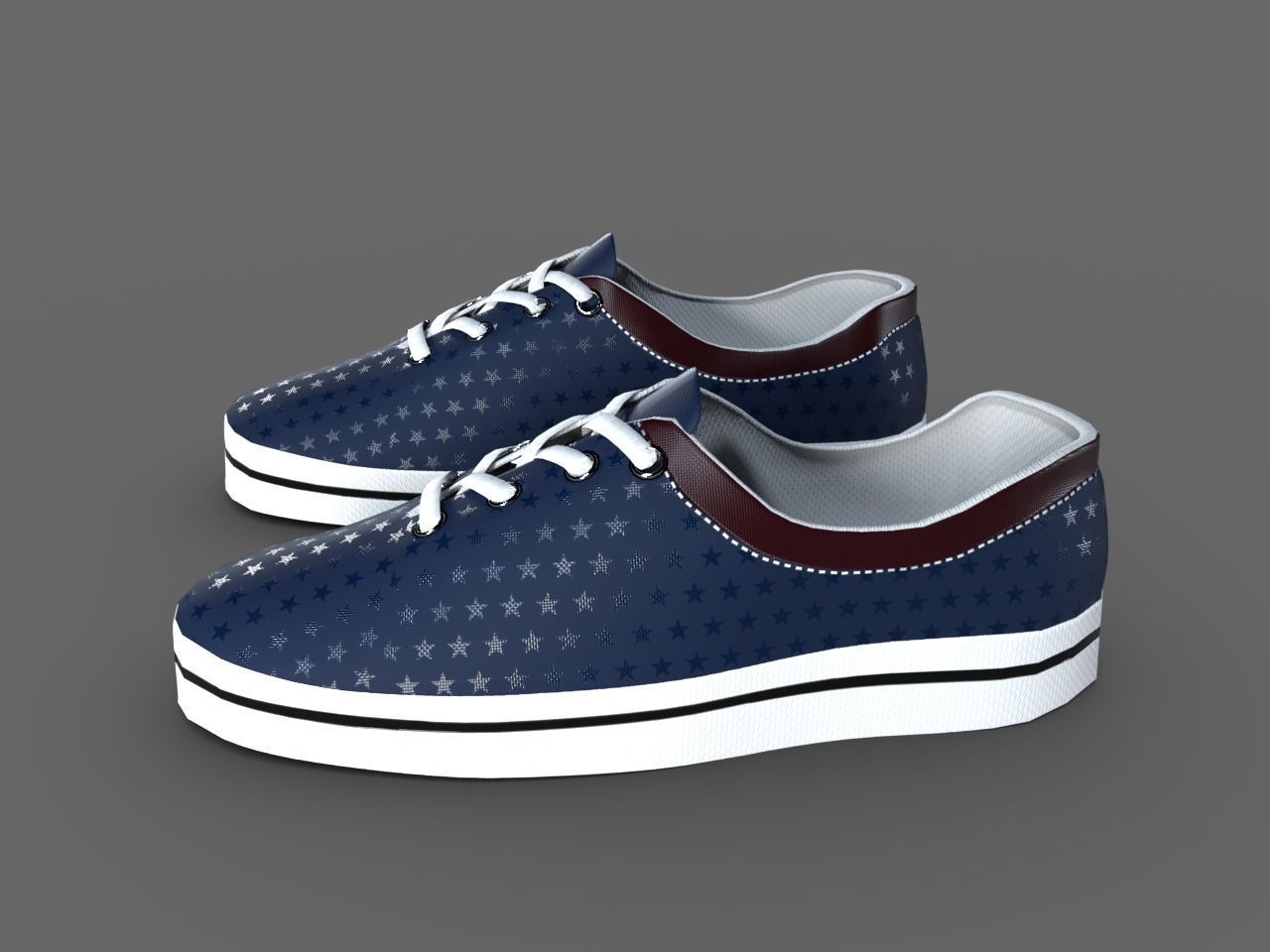 TENNIS SHOES PACK Low-poly 3D model_1