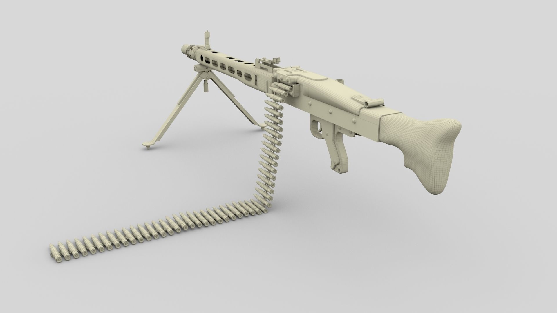 WW2 Machine Gun Pack 3D model_5