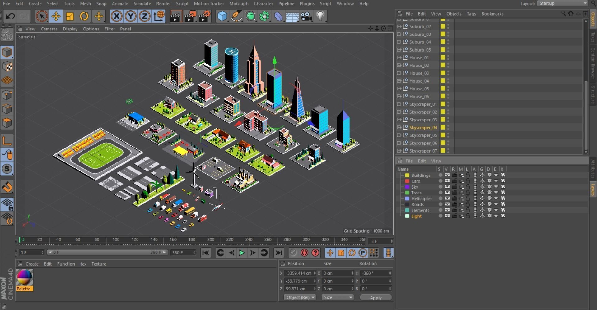 Polygonia City Buildings Cars and Elements Pack Low-poly 3D model_14
