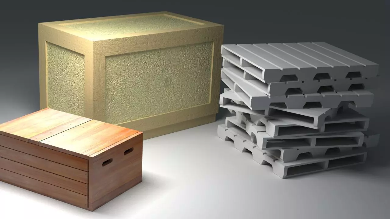 Wooden Crates 3D model