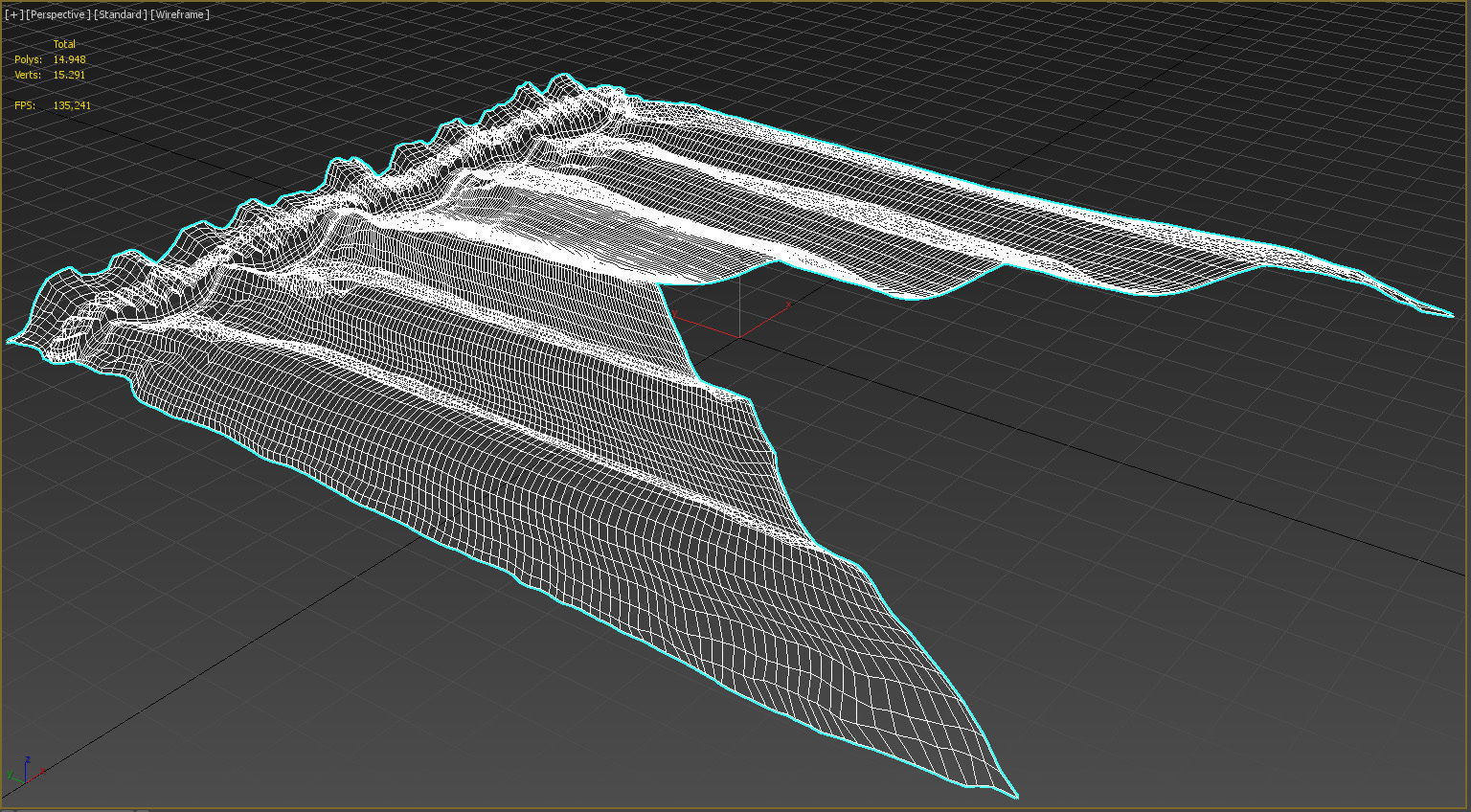 Wool primitive style curtain 3D model_18