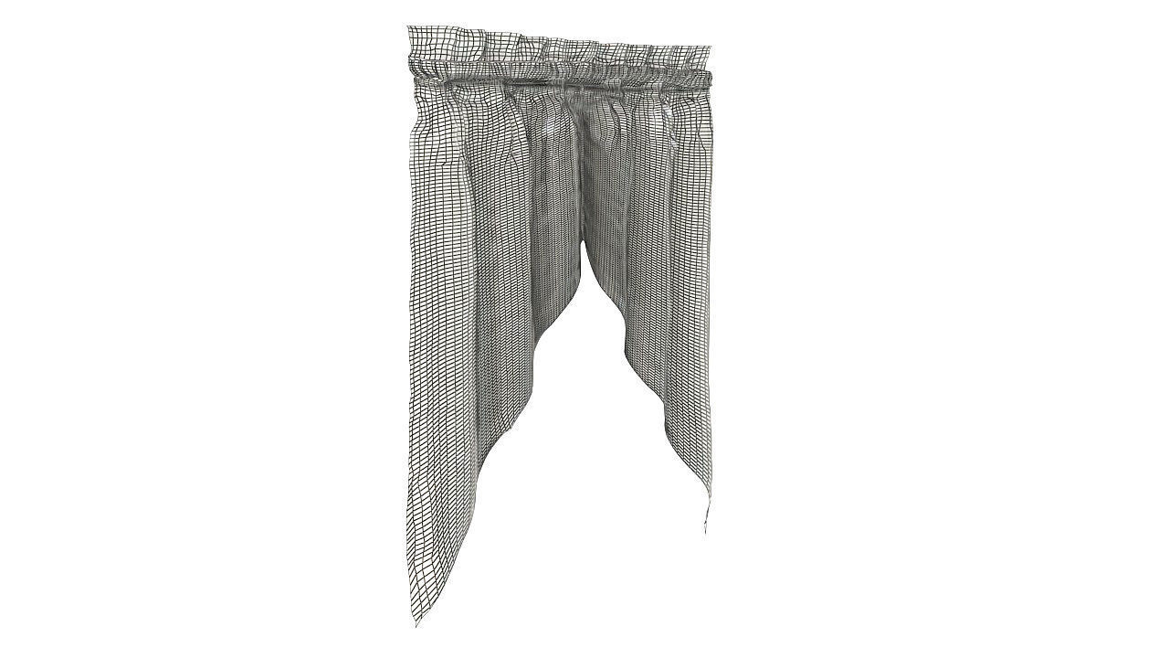 Wool primitive style curtain 3D model_16
