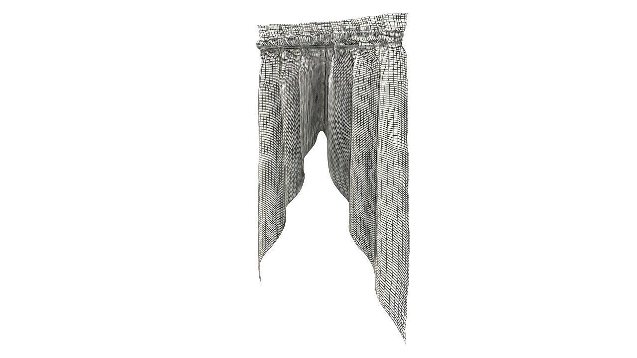 Wool primitive style curtain 3D model_13