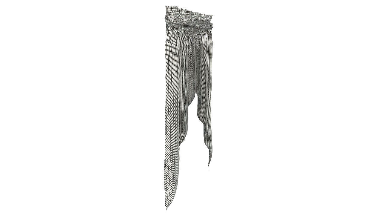 Wool primitive style curtain 3D model_17