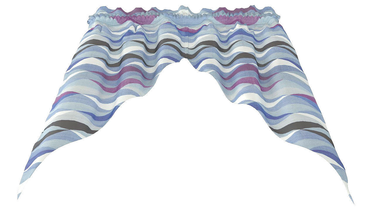 Wool primitive style curtain 3D model_9