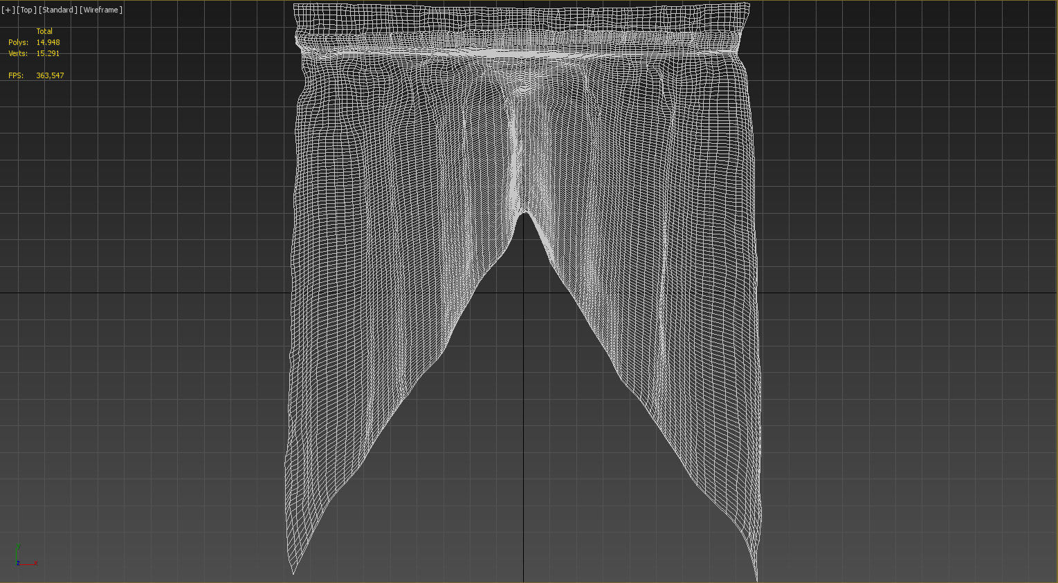 Wool primitive style curtain 3D model_20