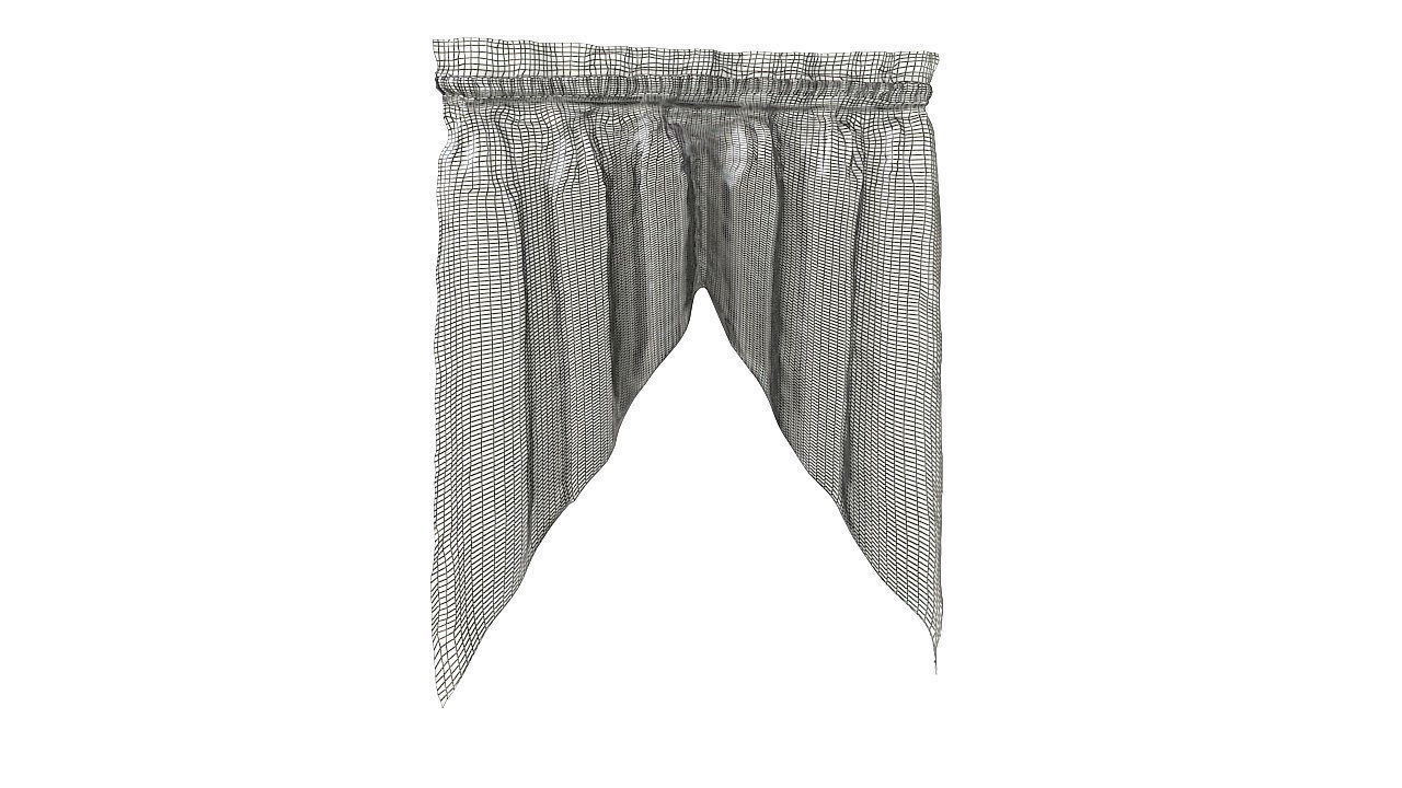 Wool primitive style curtain 3D model_15