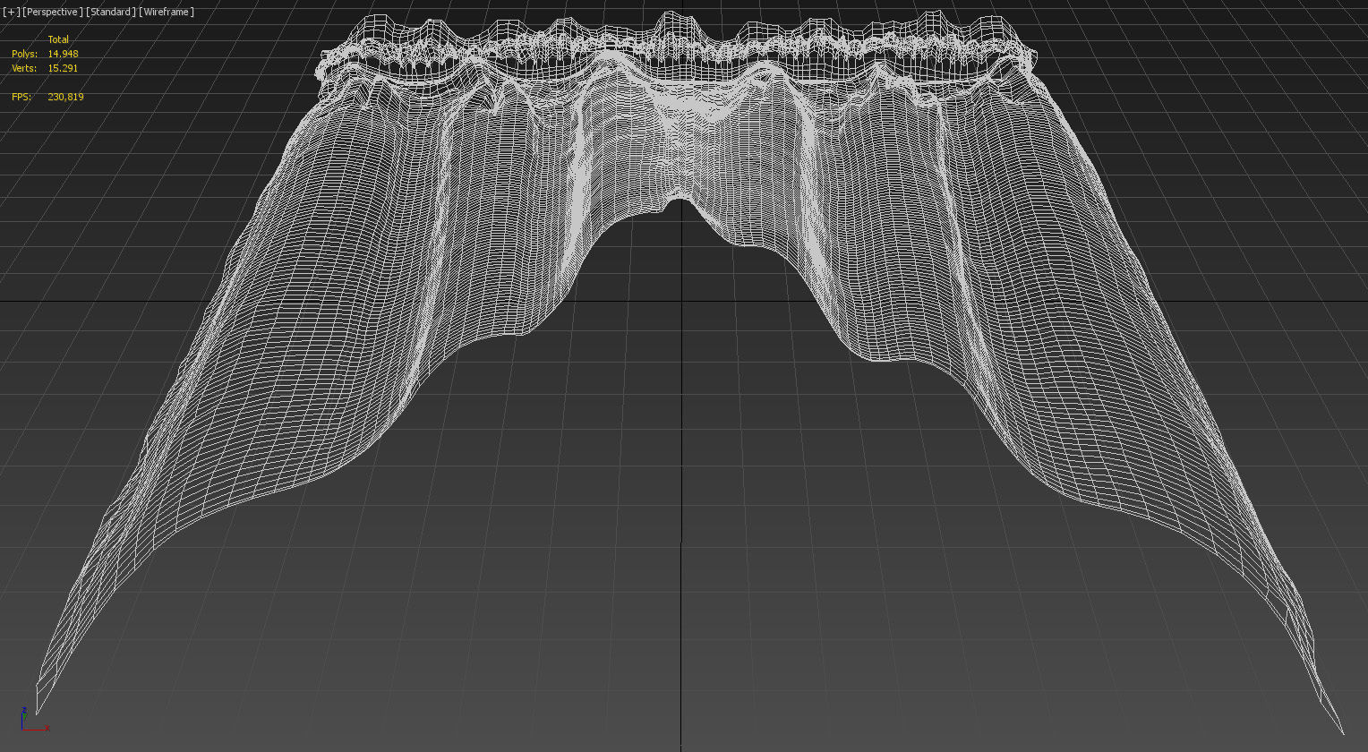 Wool primitive style curtain 3D model_21