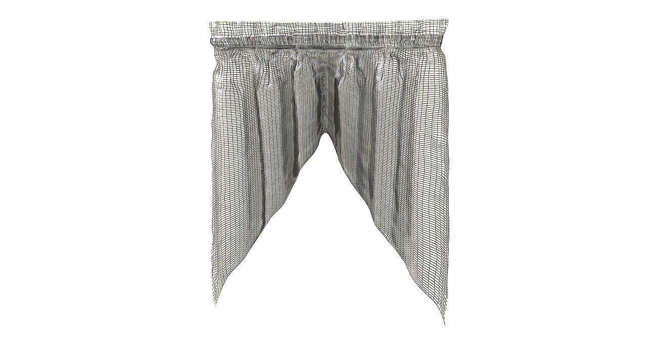Wool primitive style curtain 3D model_14