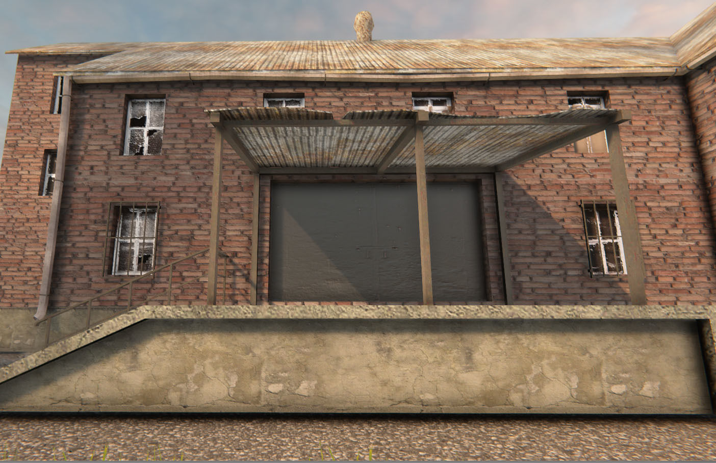 Industrial Building 8 Low-poly 3D model_12