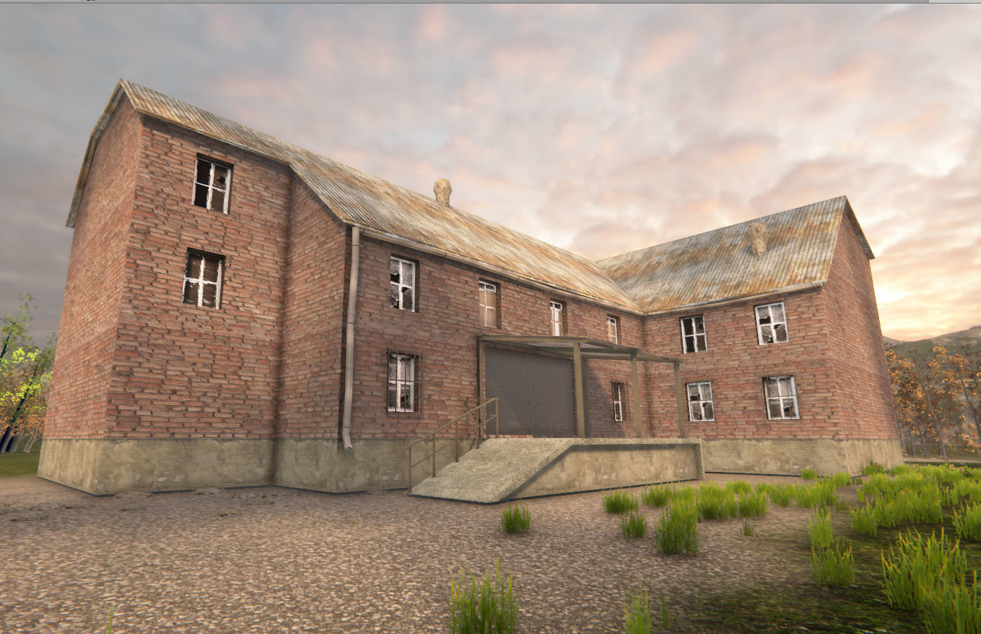 Industrial Building 8 Low-poly 3D model_9