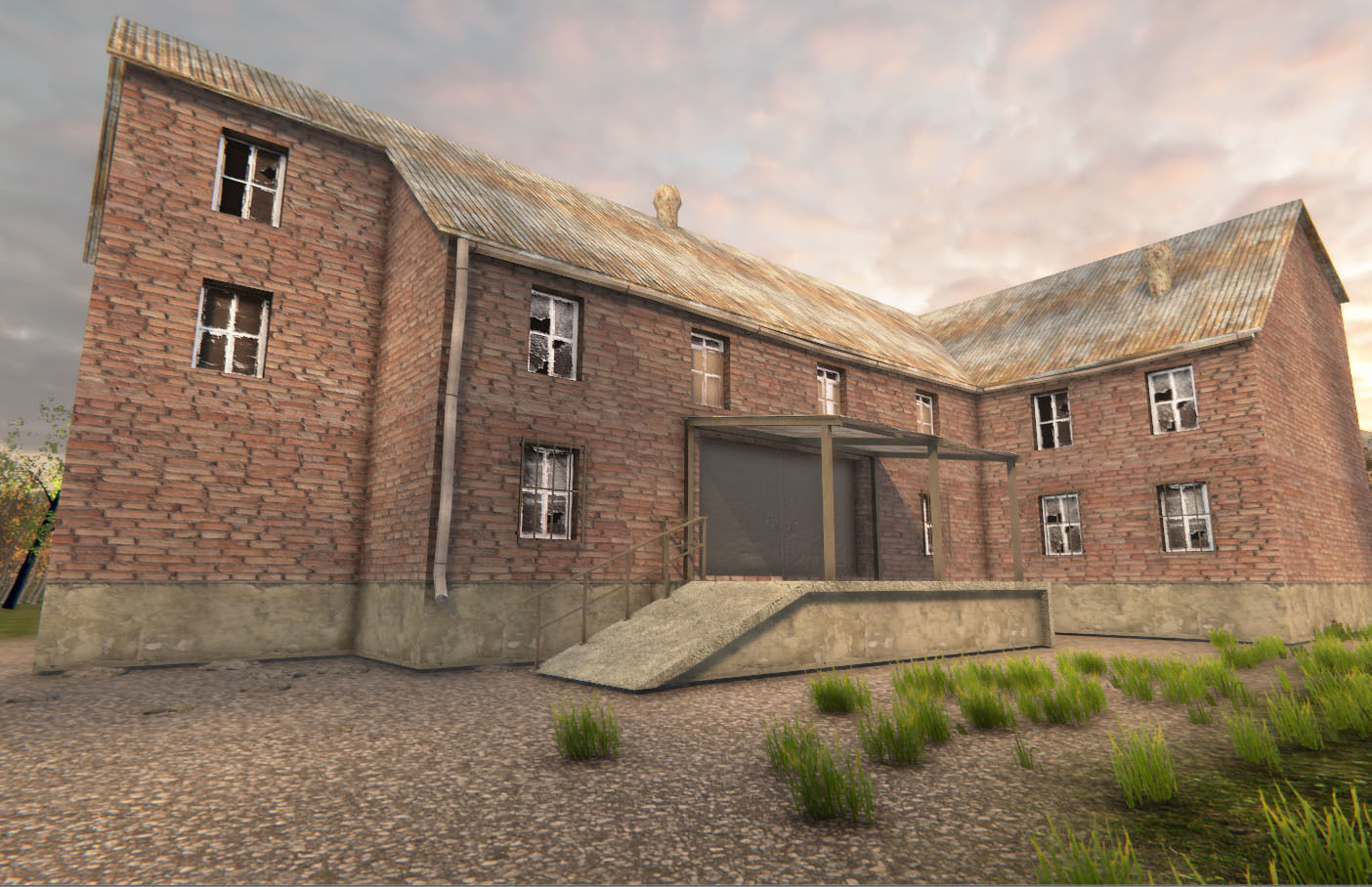 Industrial Building 8 Low-poly 3D model_8