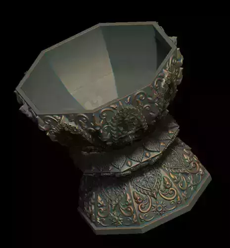 The Cup Thai Pattern 2 - 3D Print Model