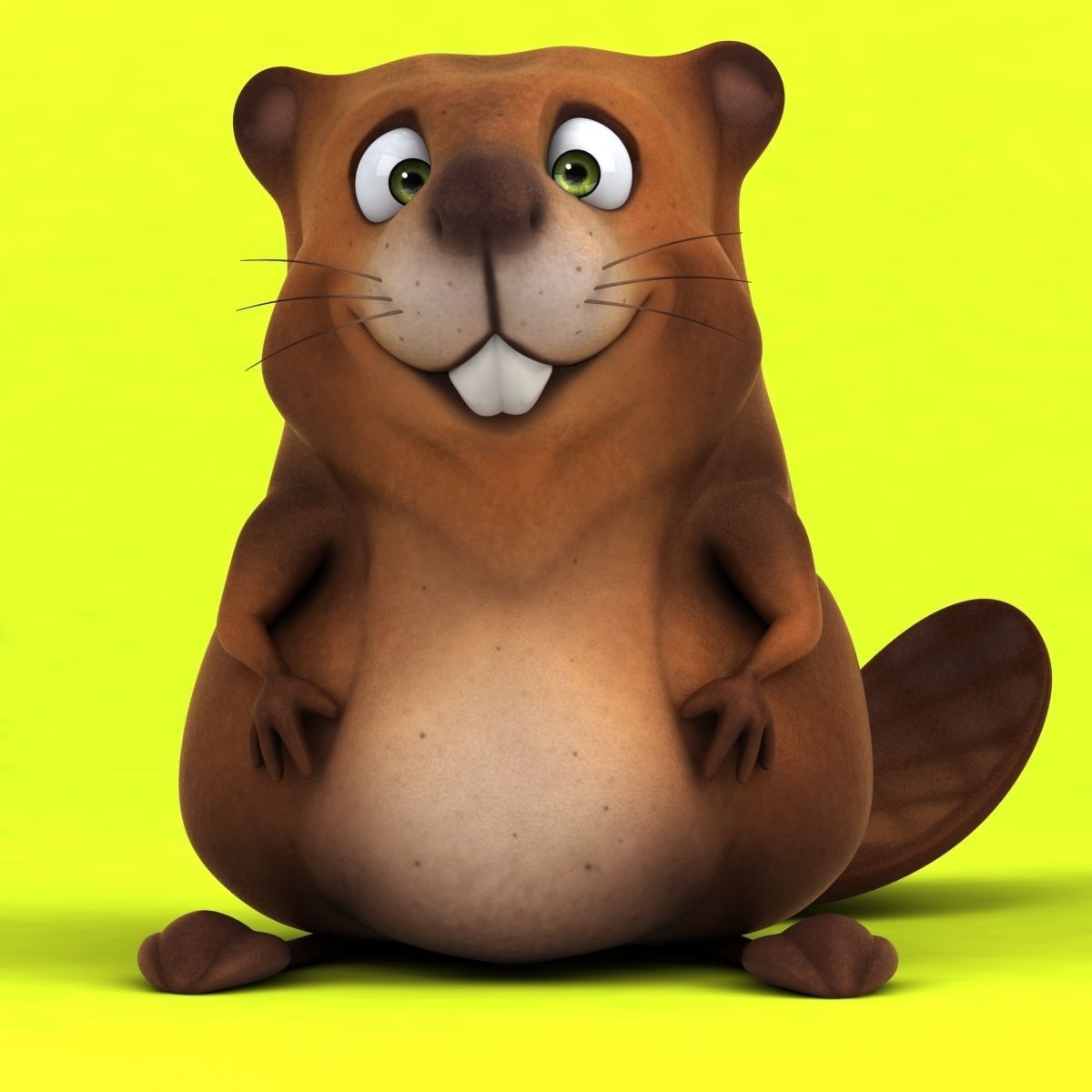 Fun beaver 3D model_7