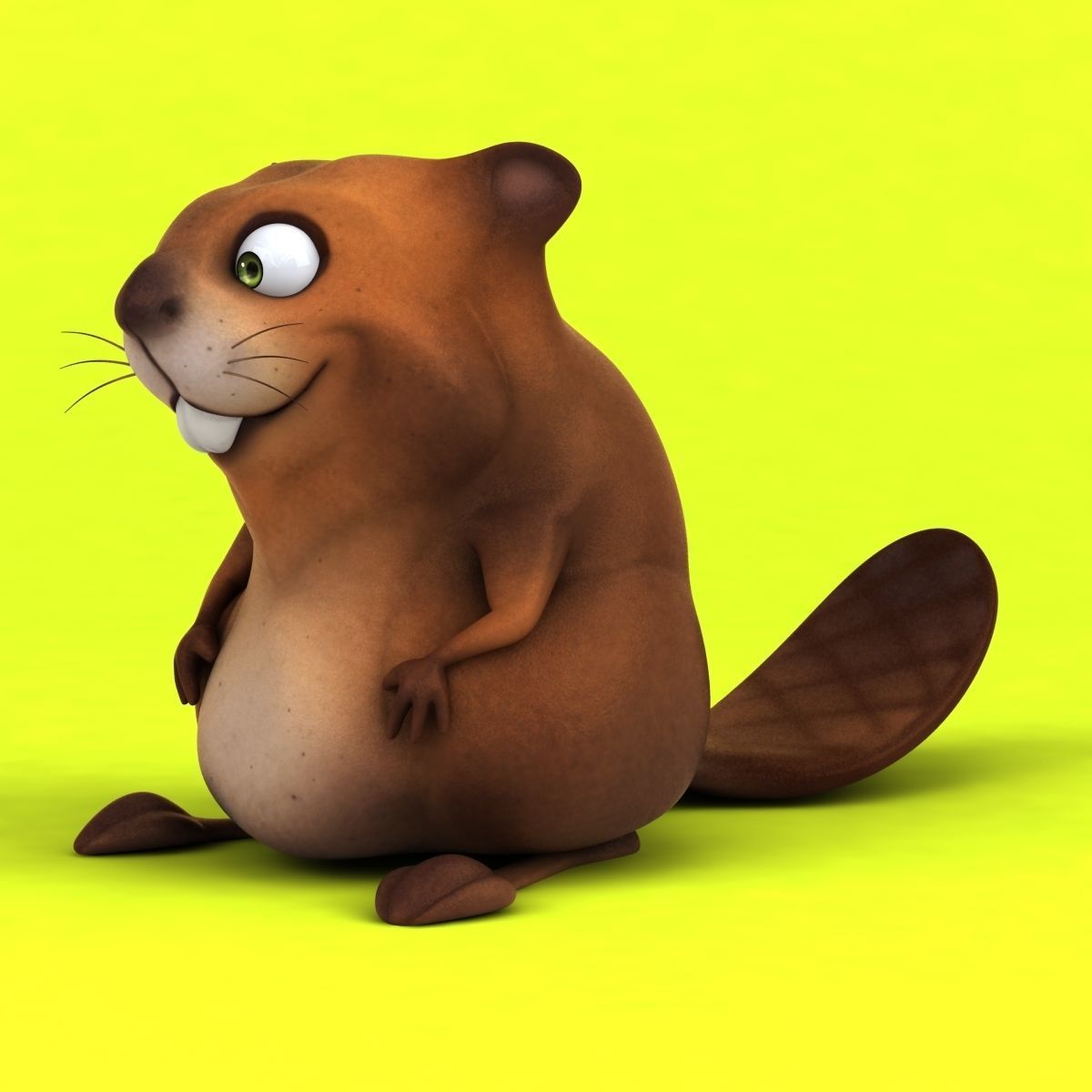 Fun beaver 3D model_5