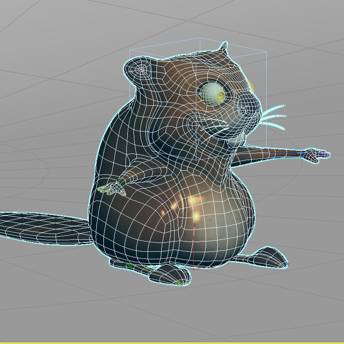 Fun beaver 3D model_10