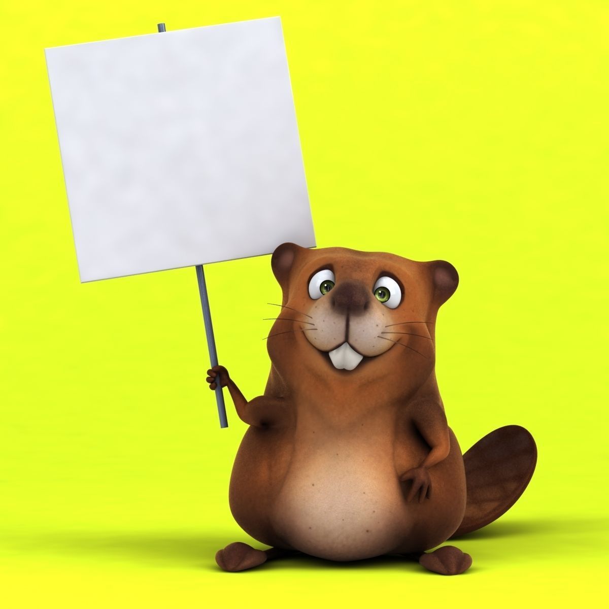 Fun beaver 3D model_8