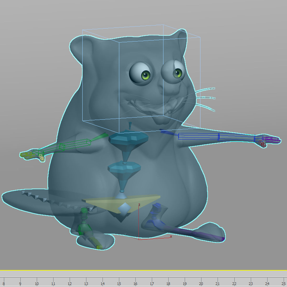 Fun beaver 3D model_6