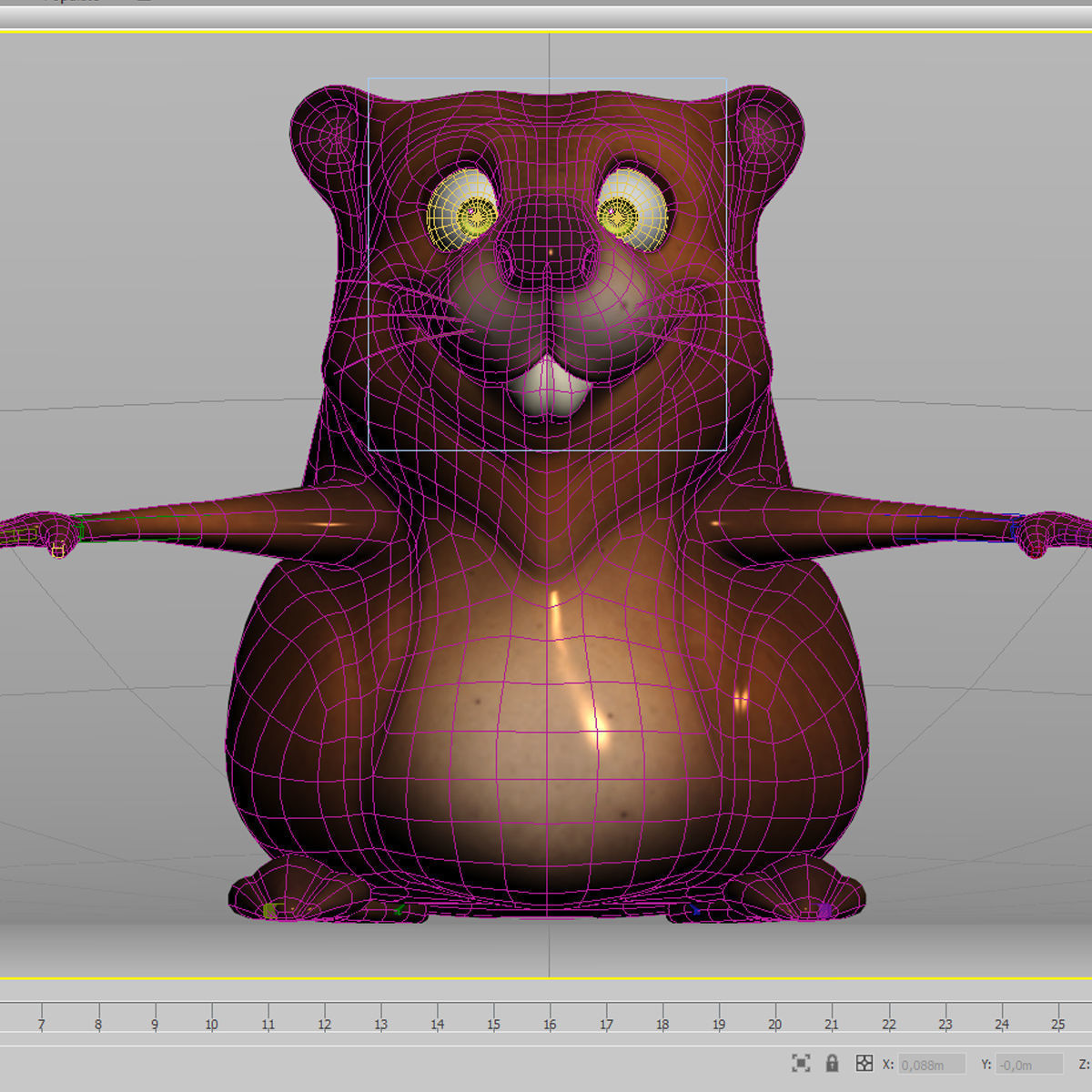 Fun beaver 3D model_9