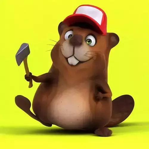Fun beaver 3D model