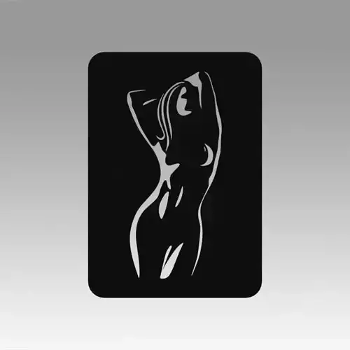 Nude girl logo 3D model