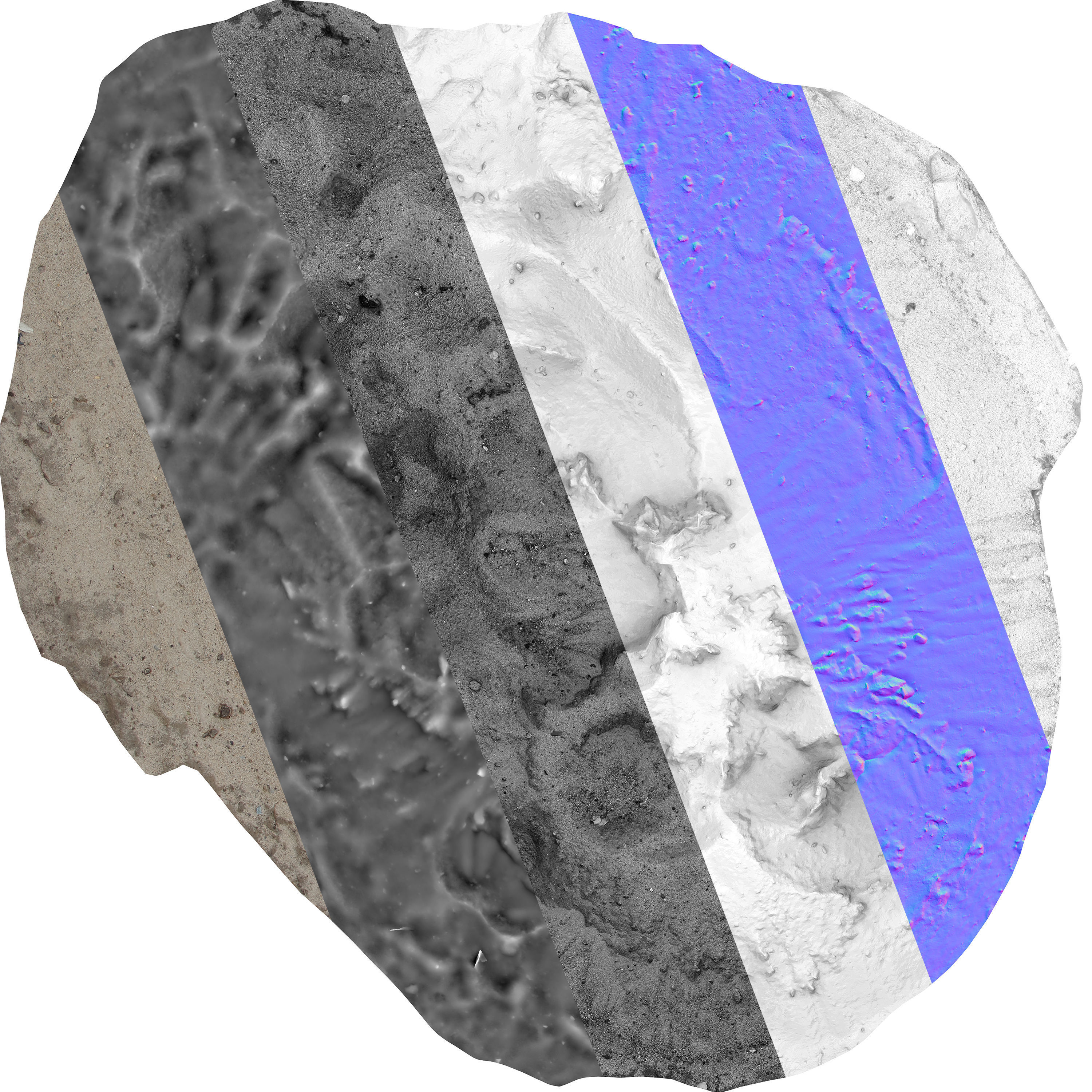 Ultra realistic Sand Scan  Low-poly 3D model_10