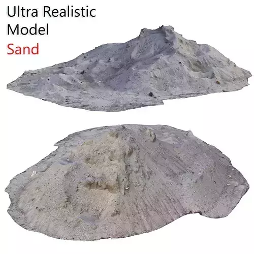 Ultra realistic Sand Scan  Low-poly 3D model
