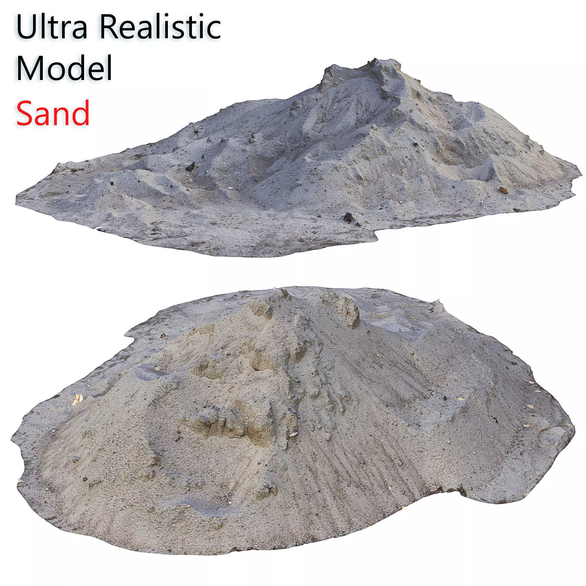 Ultra realistic Sand Scan  Low-poly 3D model_0