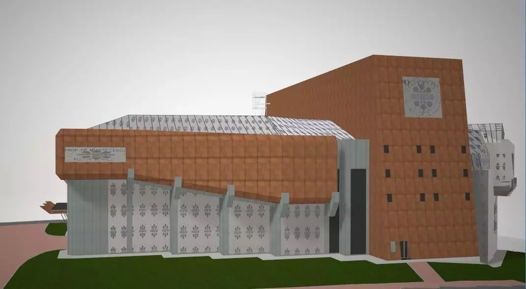 Mete Cengiz Auditorium Uludag University Bursa Turkey Free low-poly 3D model