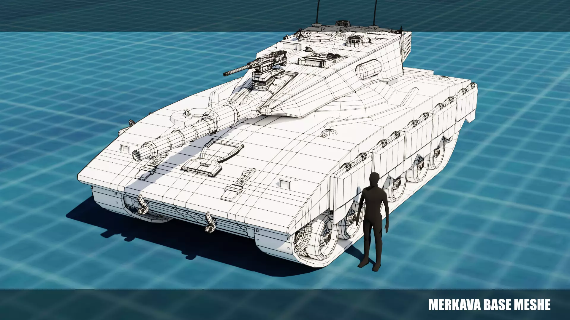Merkava Free Sample Base Mesh  Free 3D model_0