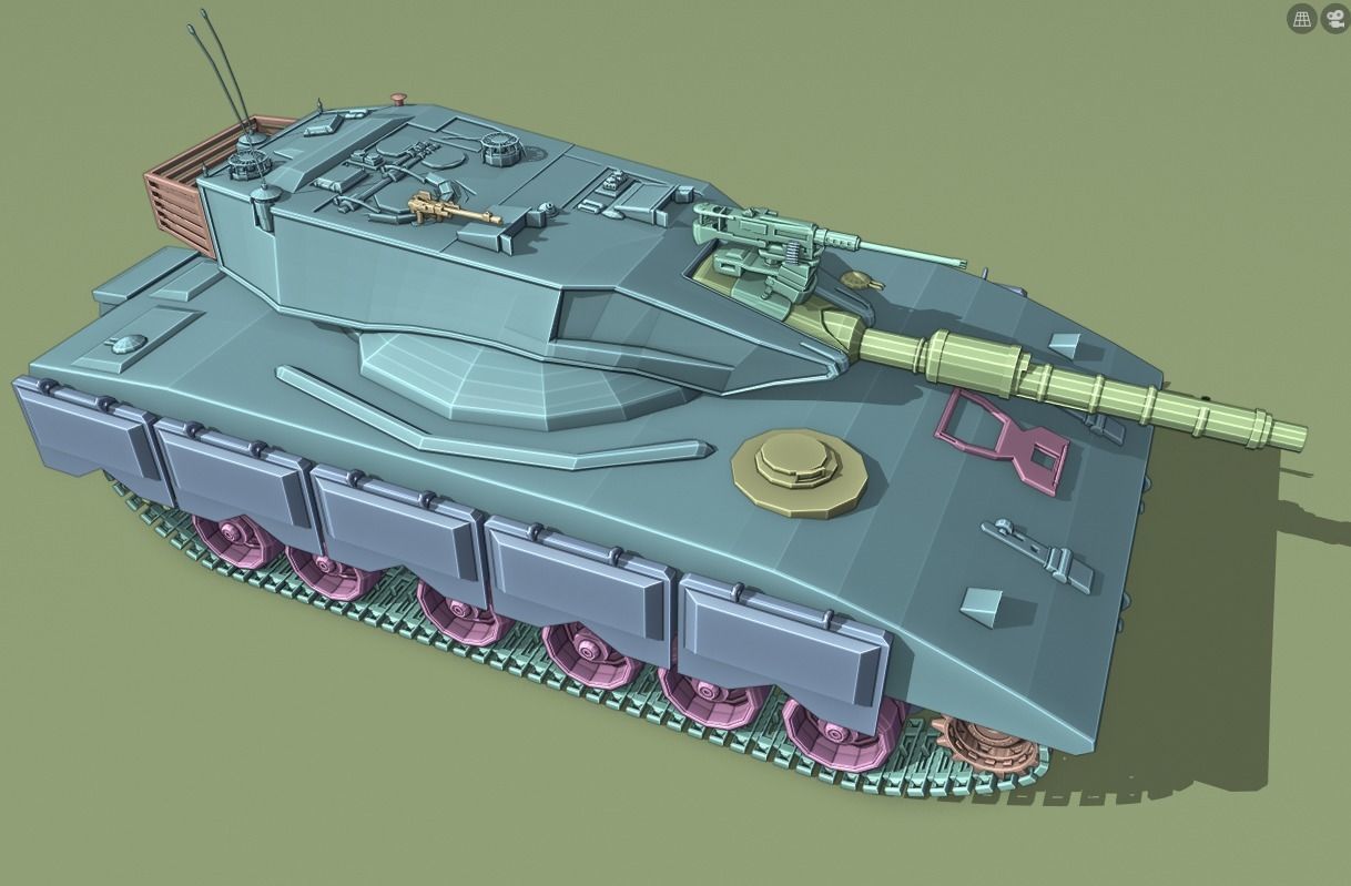Merkava Free Sample Base Mesh  Free 3D model_10