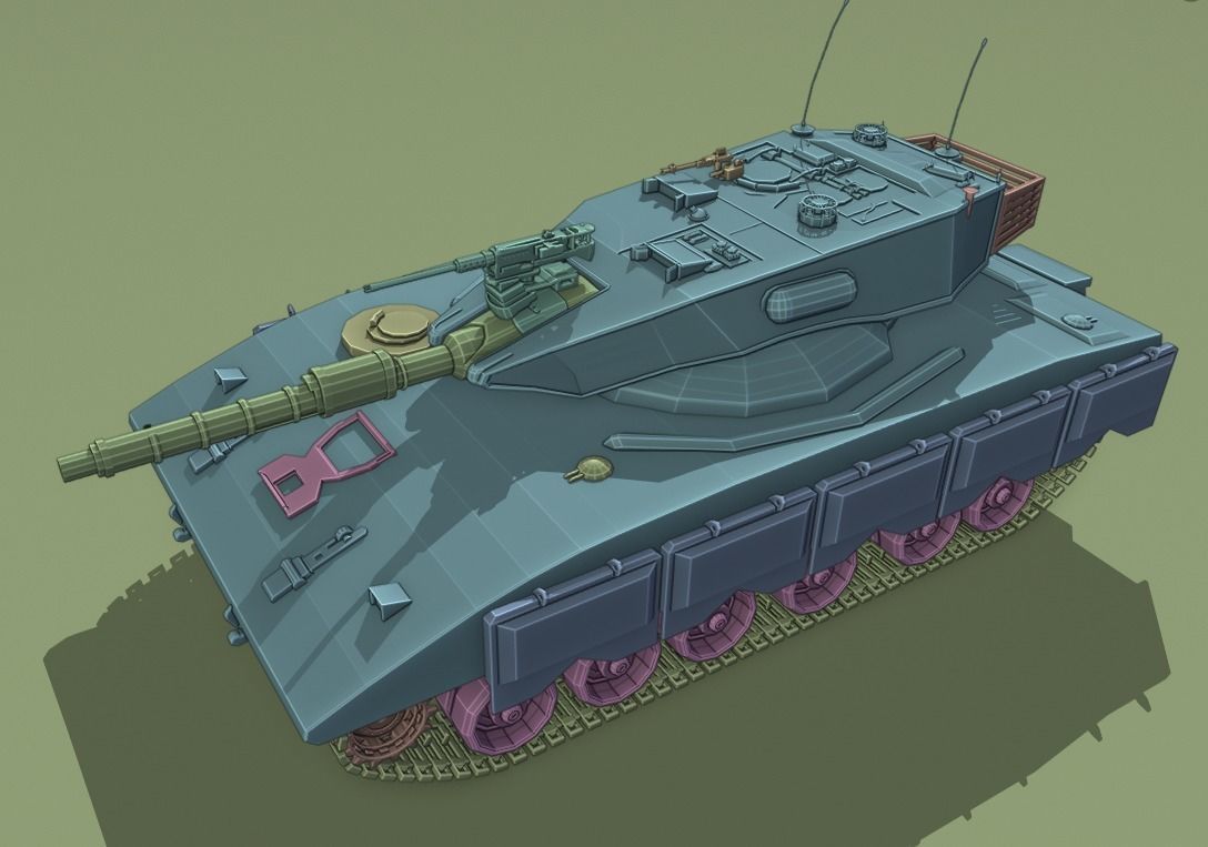 Merkava Free Sample Base Mesh  Free 3D model_13