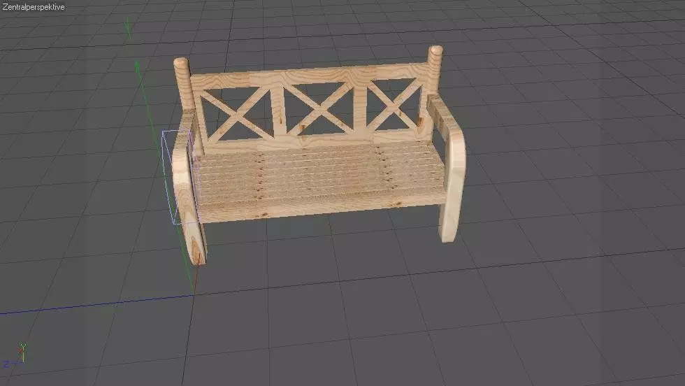 Wooden bench modern for outside Free 3D model