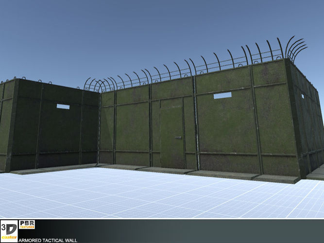 Armored Tactical Wall Low-poly 3D model