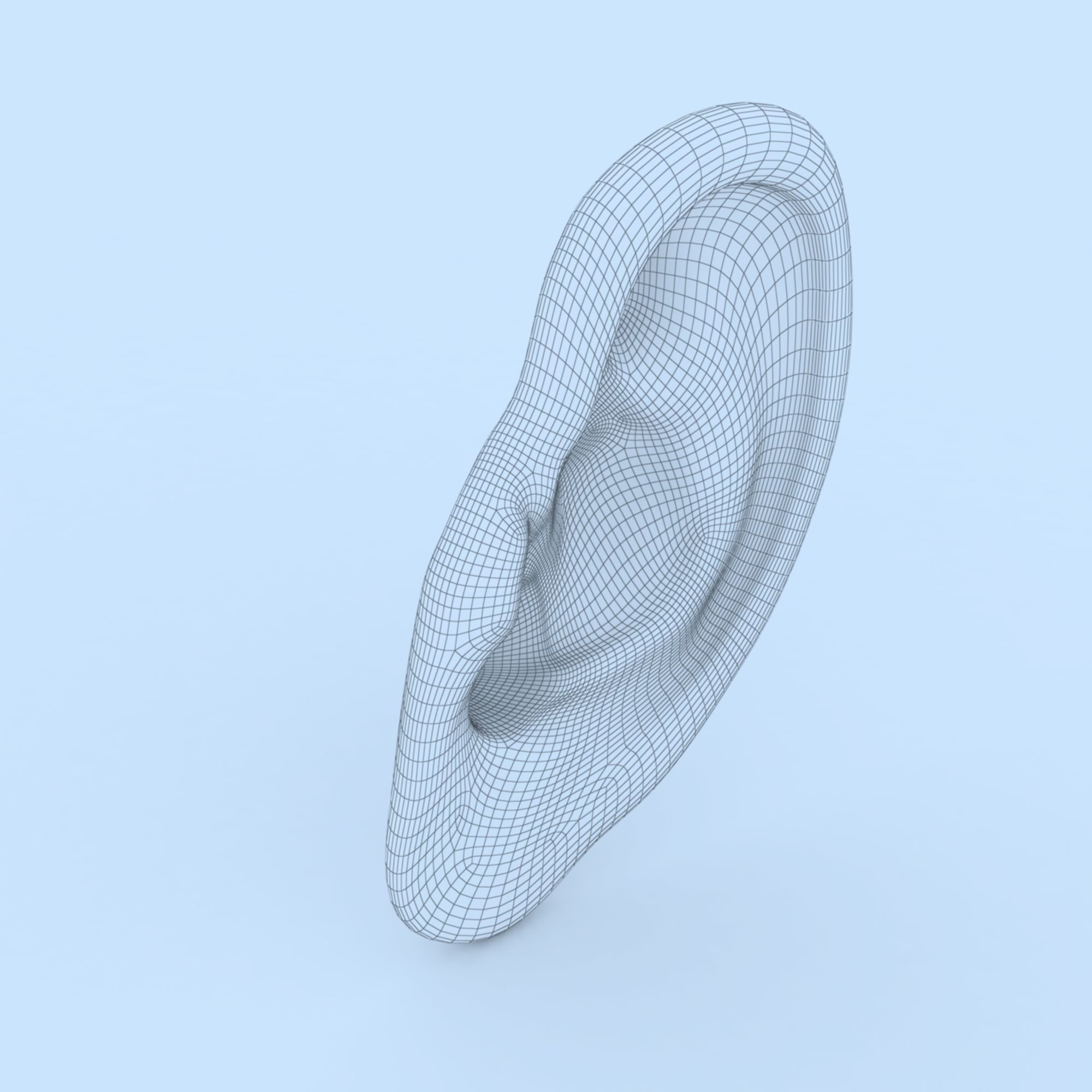Ear 3D Model Updated Low-poly 3D model_8
