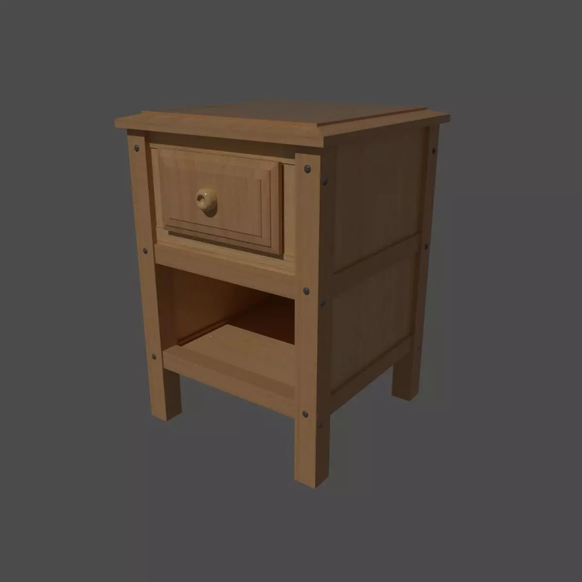 Bedside Drawer Free low-poly 3D model_0