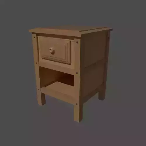 Bedside Drawer Free low-poly 3D model