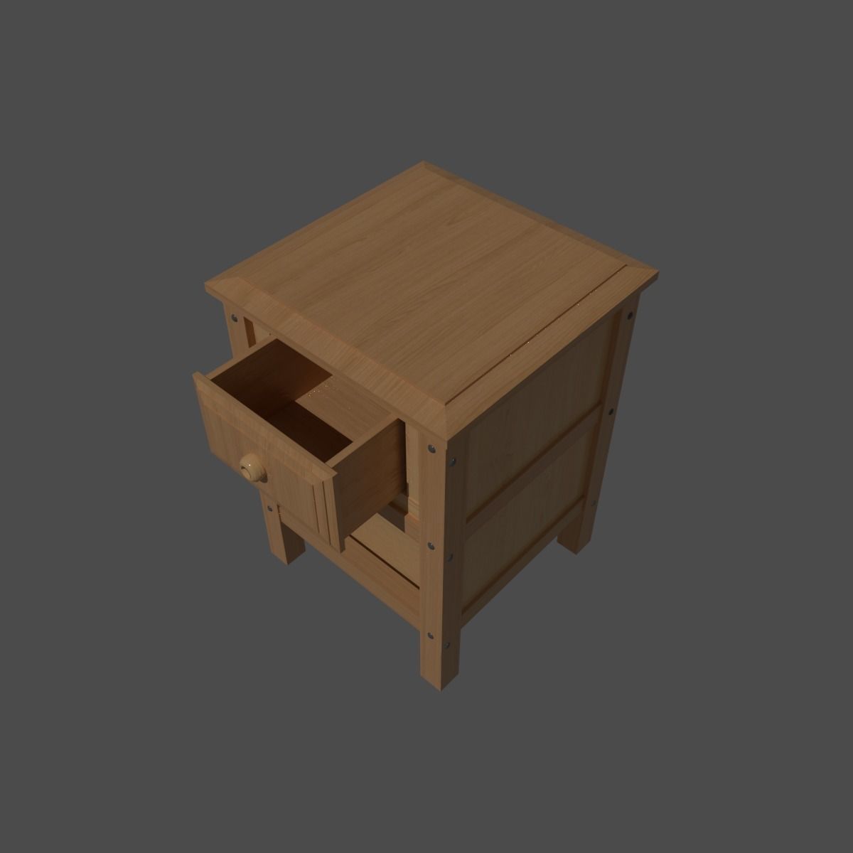 Bedside Drawer Free low-poly 3D model_2
