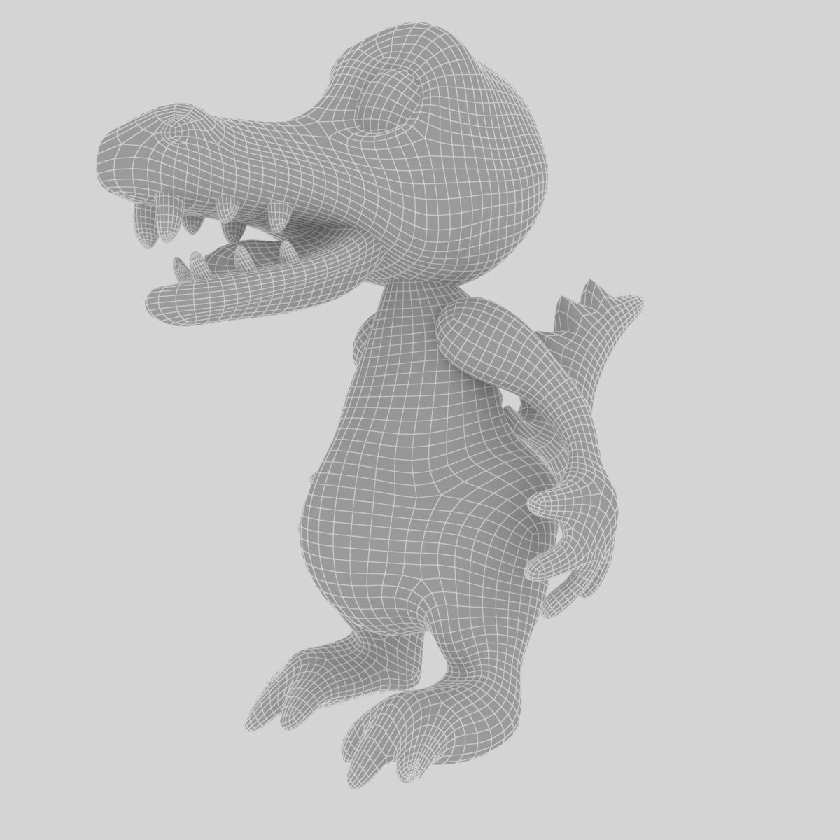 Crocodile Cartoon Low-poly 3D model_10