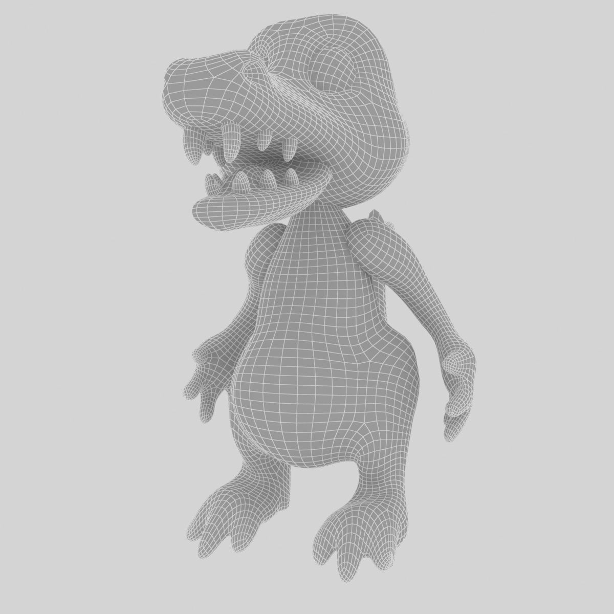 Crocodile Cartoon Low-poly 3D model_11