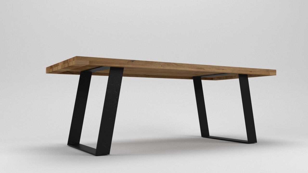 Viking table Low-poly 3D model_9