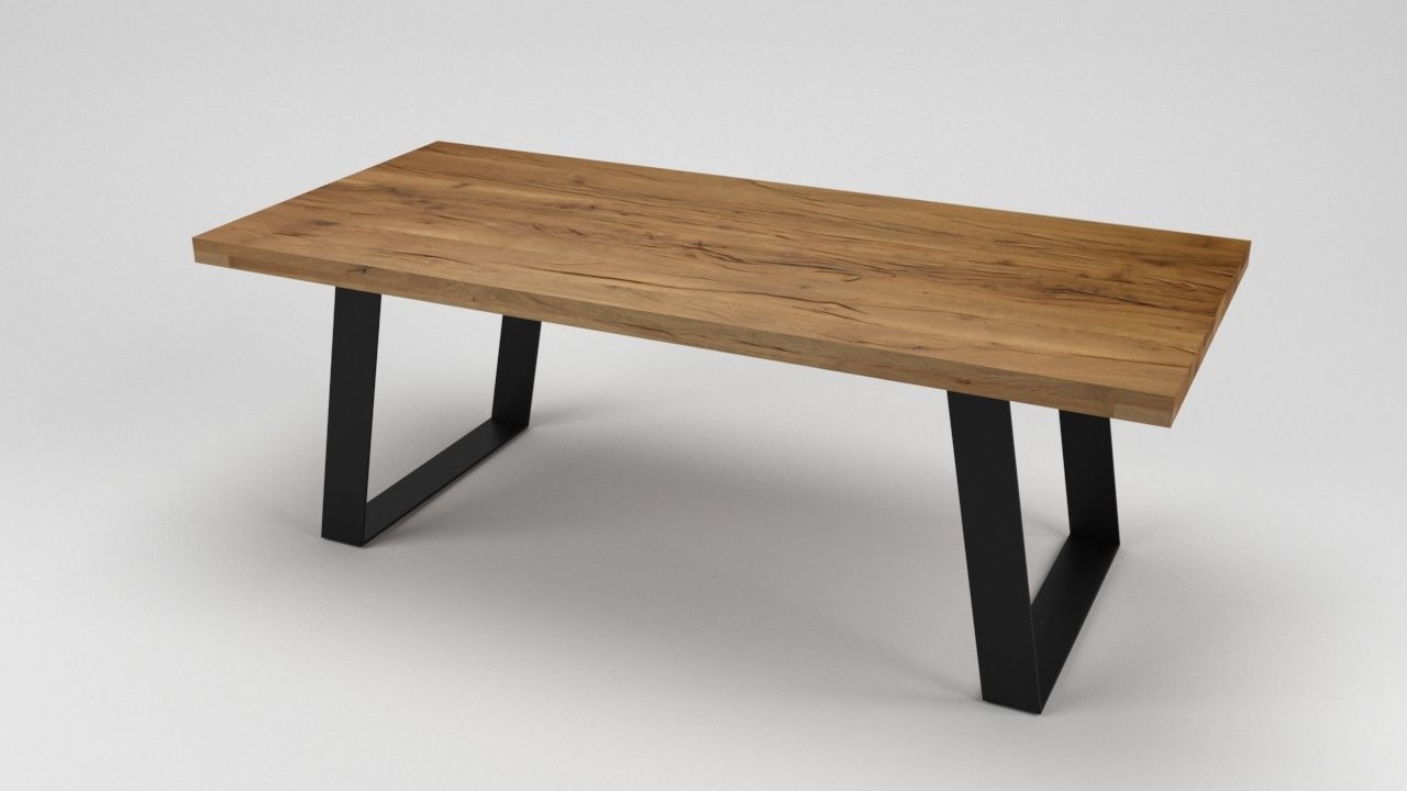 Viking table Low-poly 3D model_1