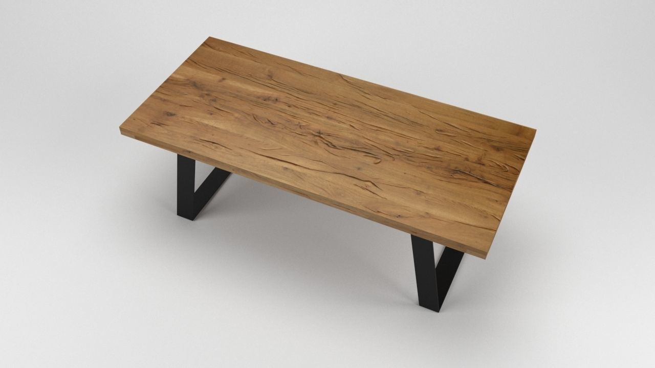 Viking table Low-poly 3D model_3