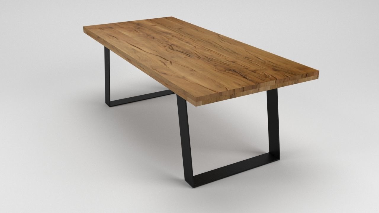 Viking table Low-poly 3D model_2