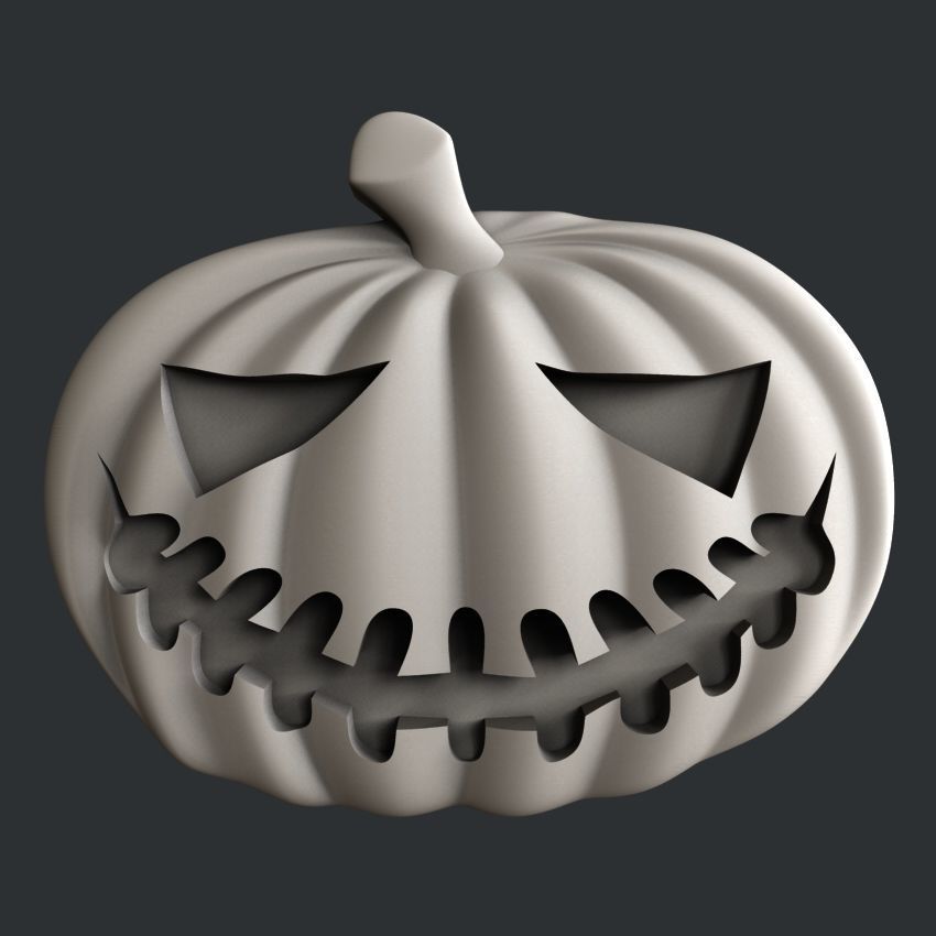 3d STL models for CNC set pampkin halloween 3D model_7