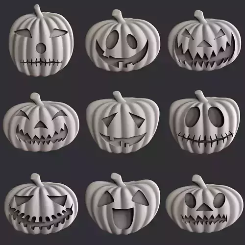 3d STL models for CNC set pampkin halloween