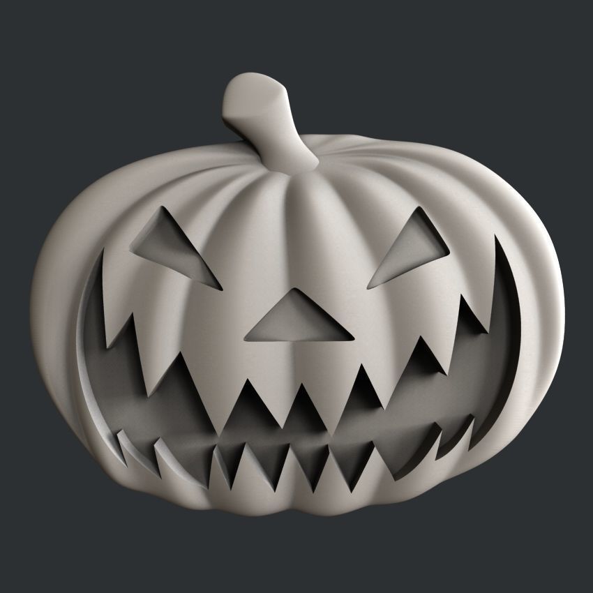 3d STL models for CNC set pampkin halloween 3D model_2