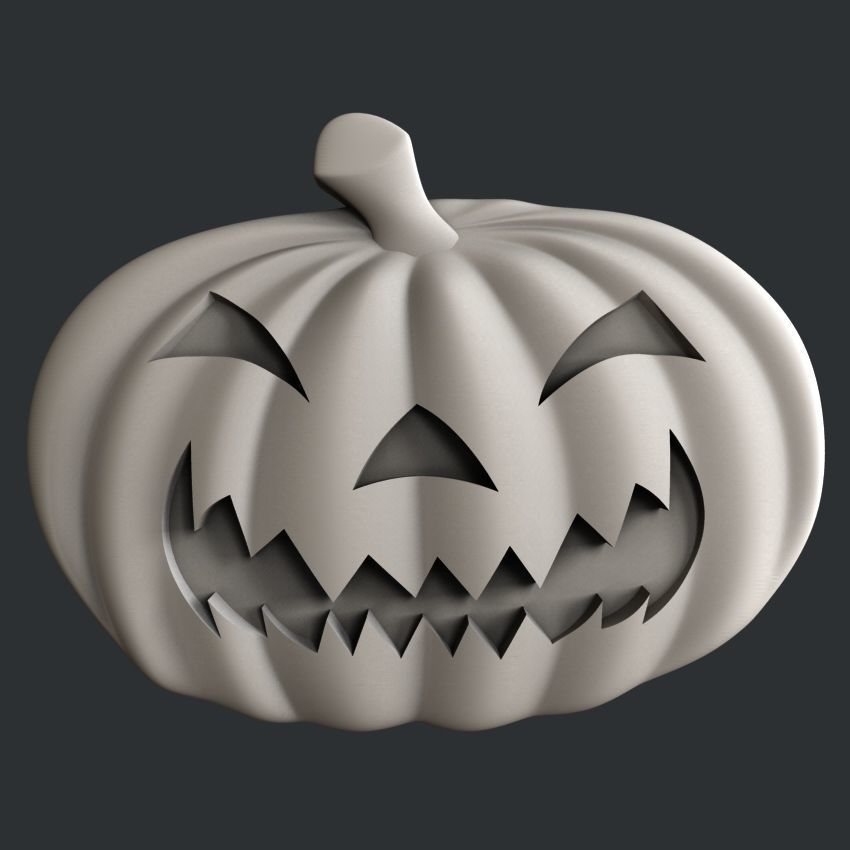 3d STL models for CNC set pampkin halloween 3D model_3