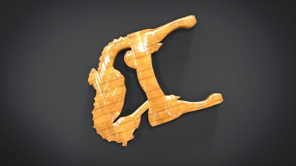 Seahorse Ornament 3D print model_9